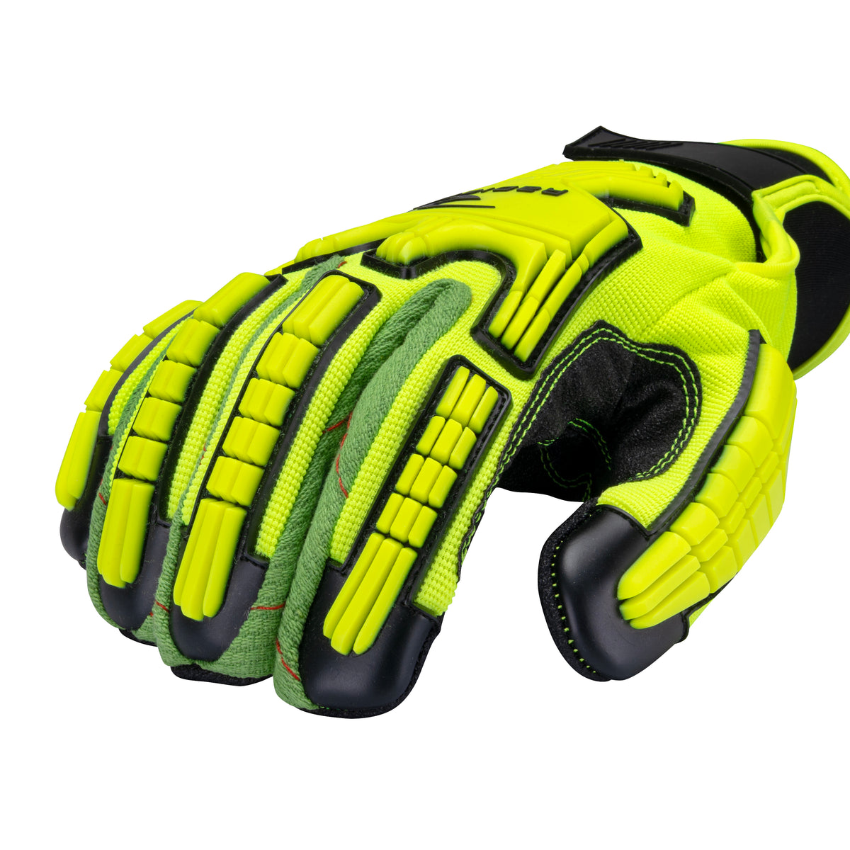 RWG140 Hi-Vis Textured PVC Palm A2 Cut Glove with TPR