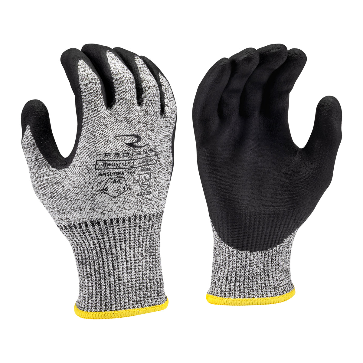 RWG571 Cut Level A4 HPPE/Polyester, Foam Nitrile Palm Dip Glove