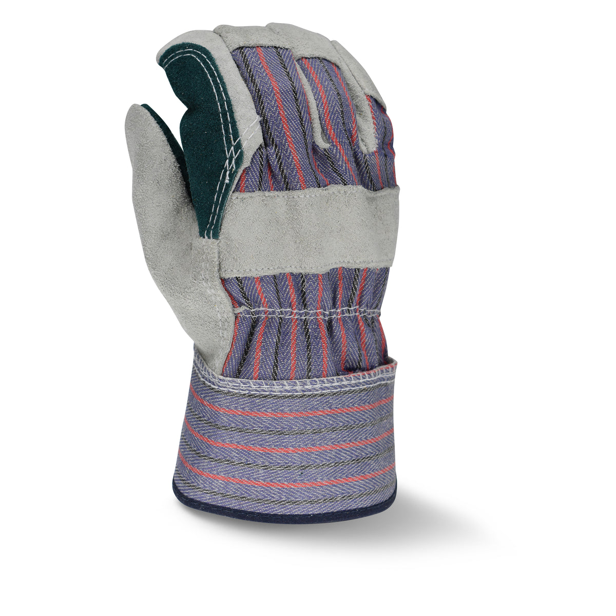 RWG3200DP Regular Shoulder Gray Split Cowhide Double Leather Palm Glove
