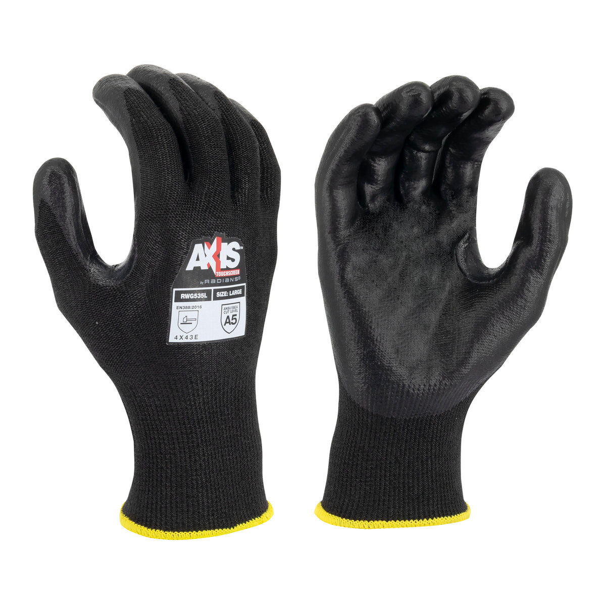 RWG535 HPPE Cut Level A5 Touchscreen Reinforced Thumb Crotch Work Glove