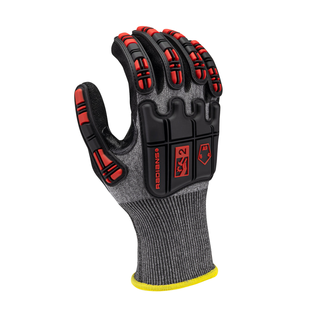 RWG590 Cut Level A9 HPPE/Nickel Gold Sandy Foam Nitrile Palm Dip Glove