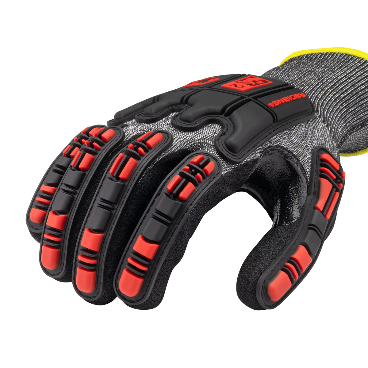 RWG590 Cut Level A9 HPPE/Nickel Gold Sandy Foam Nitrile Palm Dip Glove