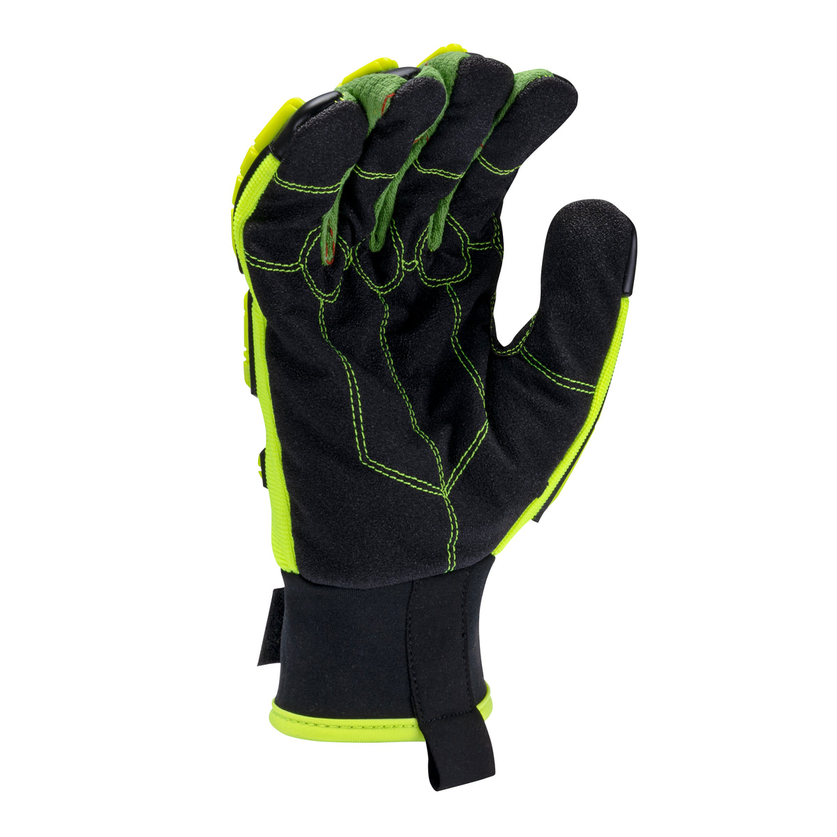 RWG140 Hi-Vis Textured PVC Palm A2 Cut Glove with TPR