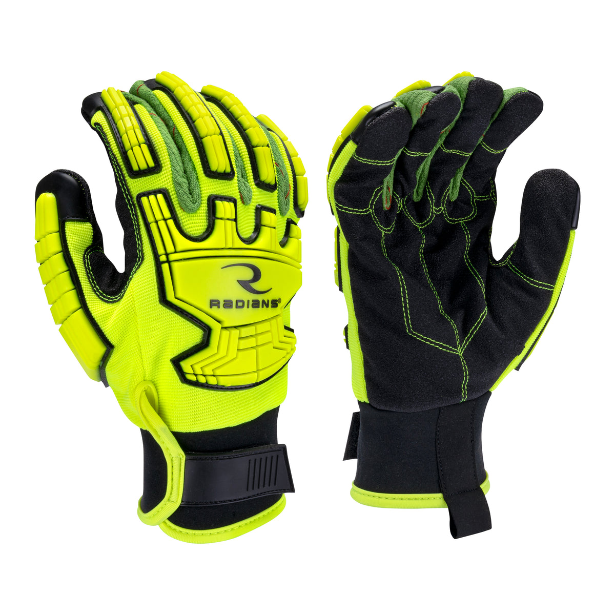 RWG140 Hi-Vis Textured PVC Palm A2 Cut Glove with TPR