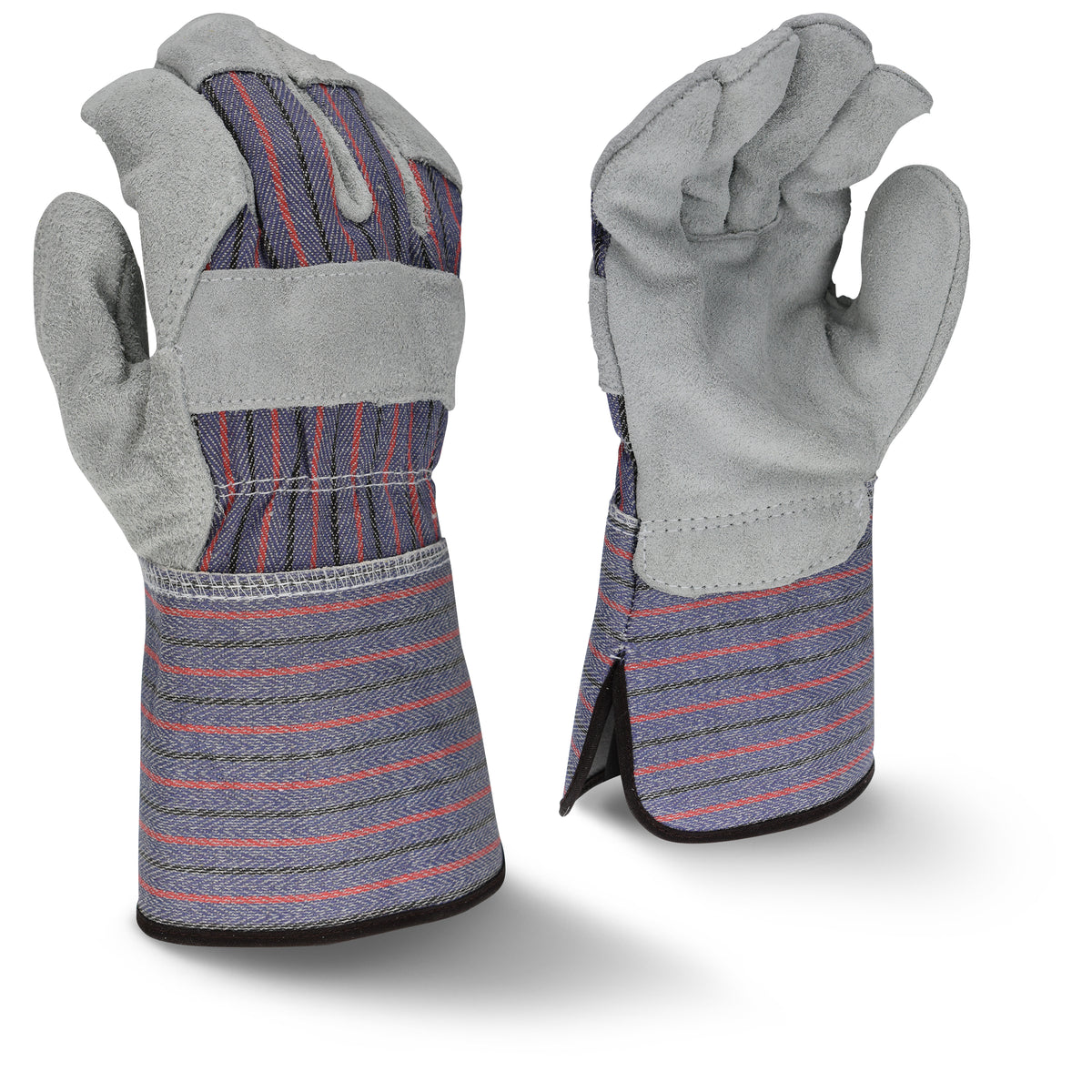 RWG3200G Regular Shoulder Gray Split Cowhide Leather Glove with Gauntlet Cuff