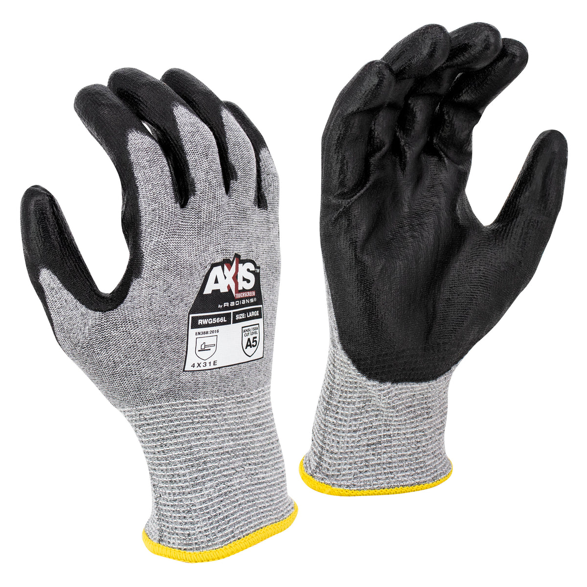 RWG566 AXIS™ A5 Touchscreen Polyurethane Coated Cut Protection Glove