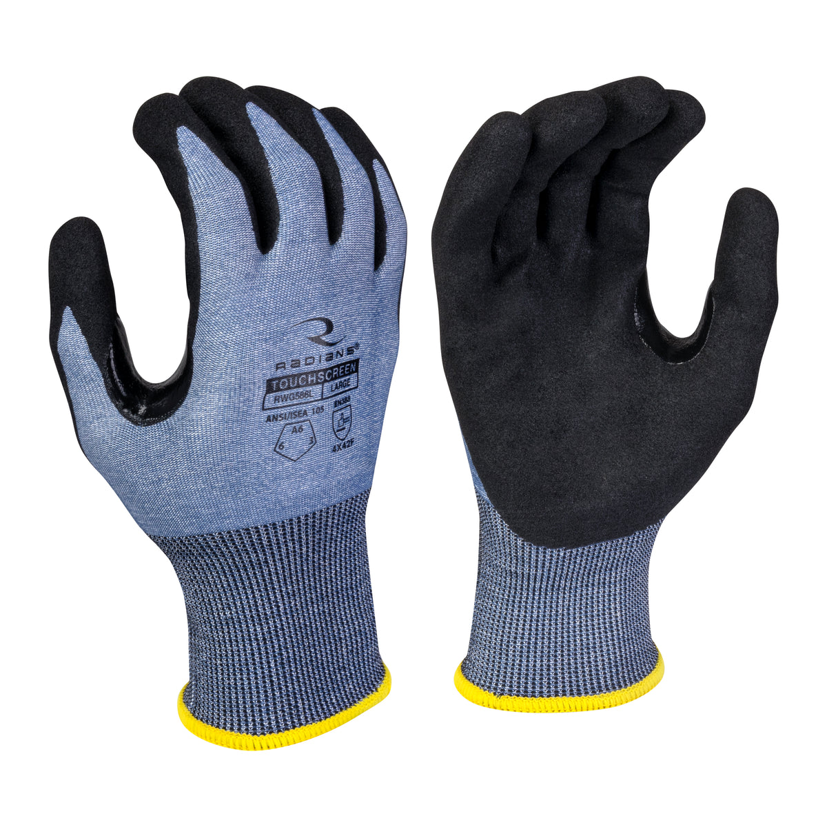 RWG586XS HPPE Shell and Sandy Foam Nitrile Palm A6 Cut Protection Glove