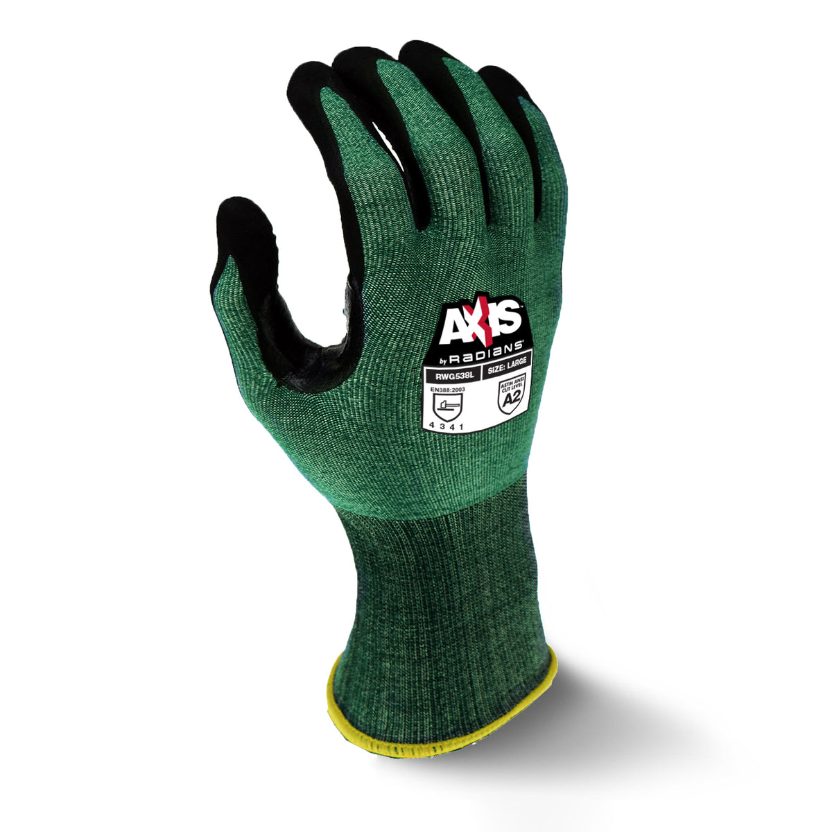 RWG538 AXIS™ A2 Foam Nitrile Dotted Coated Cut Protection Glove