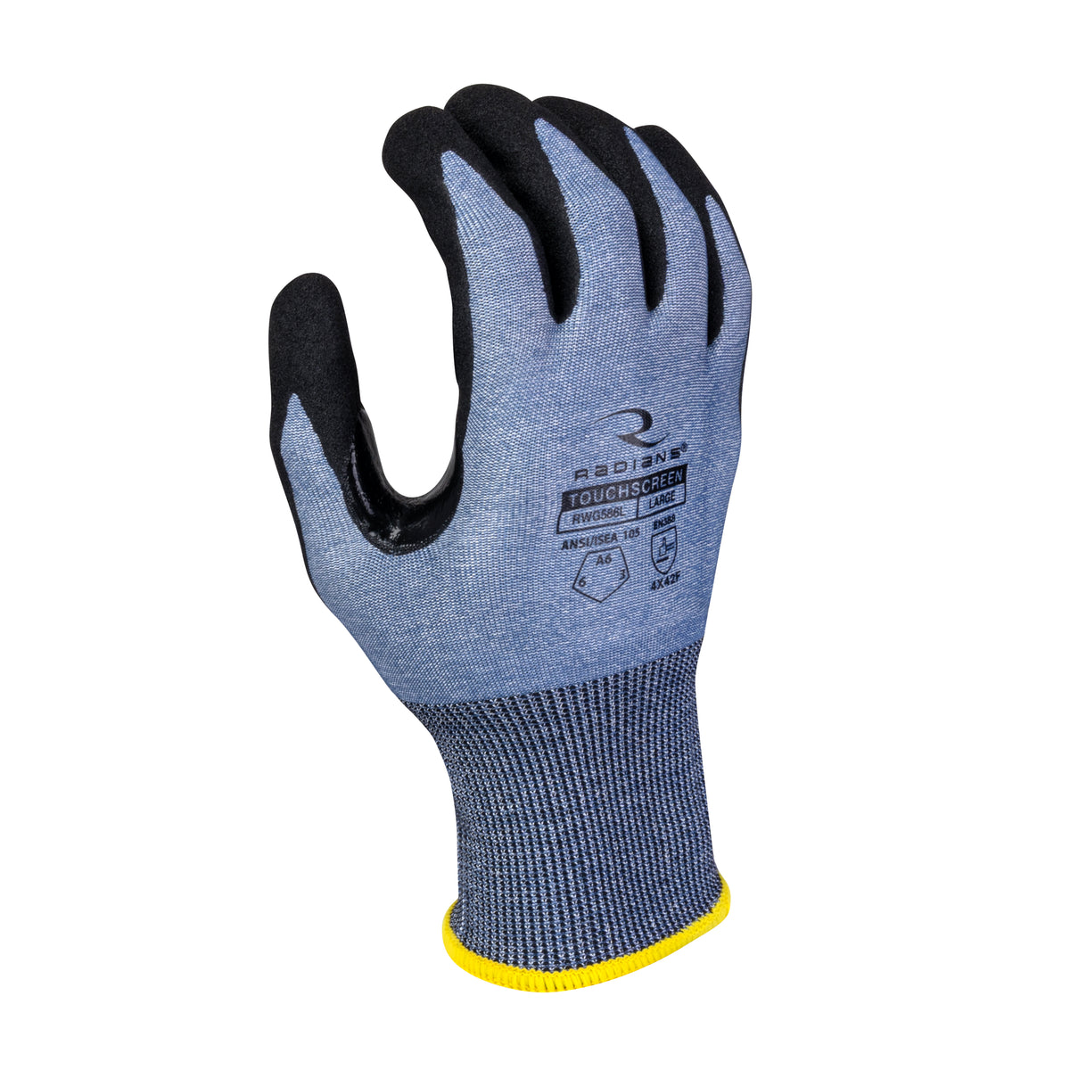 RWG586XS HPPE Shell and Sandy Foam Nitrile Palm A6 Cut Protection Glove
