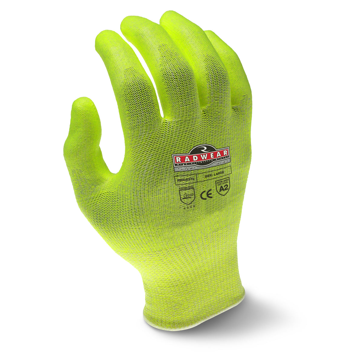 RWG531 Radwear® Silver Series™ Cut Protection Level A2 High Visibility Grip Glove